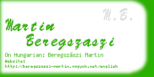 martin beregszaszi business card