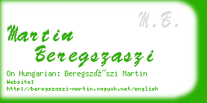 martin beregszaszi business card